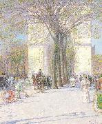 Childe Hassam Washington Arch oil painting